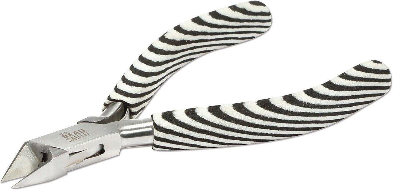 The Beadsmith Chain Nose Pliers – Zebra Print Line – Comfortable Handle with Double Leaf Springs – Jewelry Making Tool for Creating Bracelets, Earrings and Necklaces